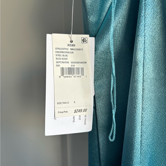 Aidan by Aidan Mattox satin maxi spaghetti strap dress NWT - Picture 6 of 6